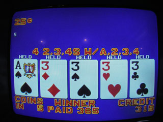 This hand followed by a few min. a set of dealt 5s...