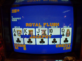 Lisa's Royal Flush on A4, late at night